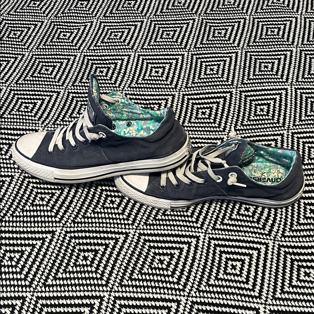 Converse Denim Blue and White Low-Top Sneakers